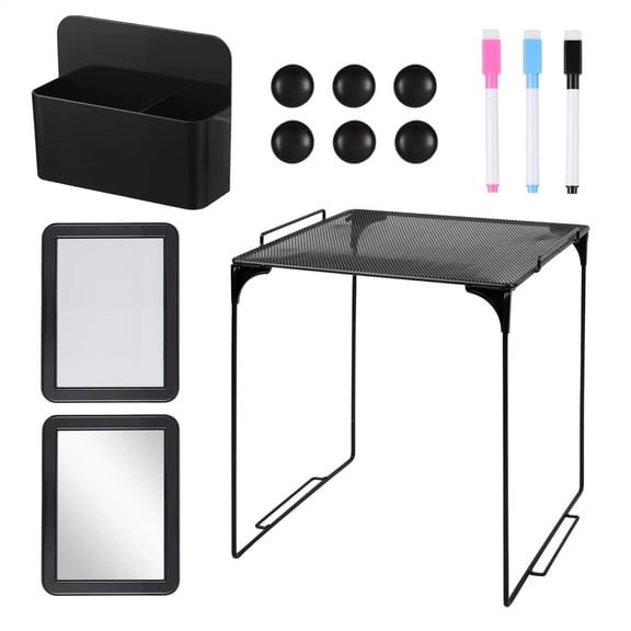 Locker Accessories Kit, Organize School Supplies with Mirror Magnet Decor, with Pen Holder, Mirror, And Decorative Magnets for School Lockers In Elementary, Middle, High School(lxf)
