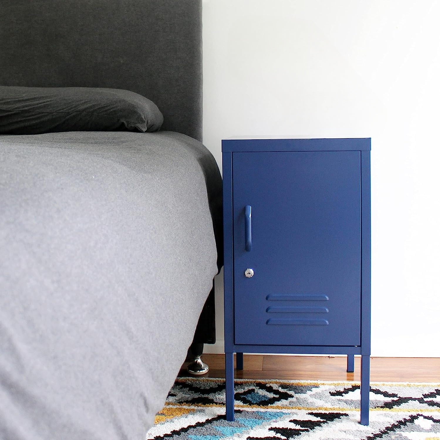 Locker End Table, Metal Storage Perfect for use as Tall
