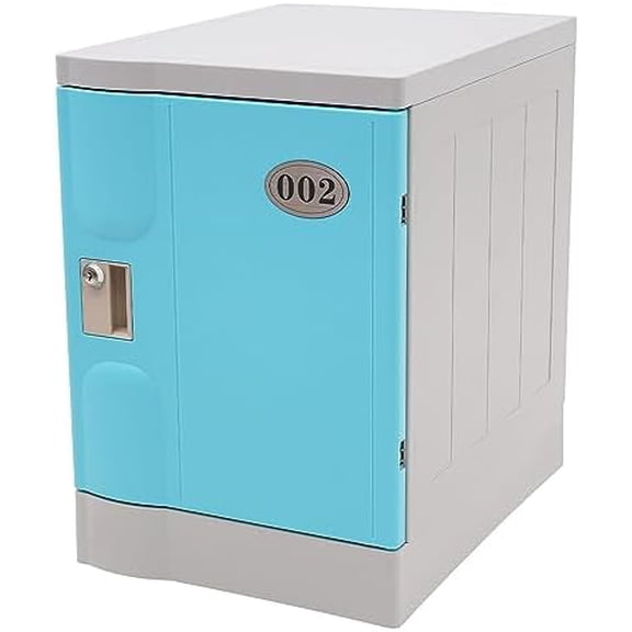 Locker, Lockable Storage Cabinet 19" with Keys, Toy Box, Footlocker, Bedside Dresser/Nightstand, Sports or Gym (Blue)$$Furniture