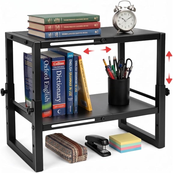 Locker Organizer Shelf, Adjustable Width and Height, Stackable Metal Locker Shelf,Locker Organizer Shelves Ideal for School, Office,Gym Lockers