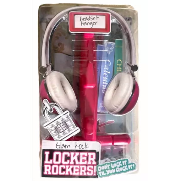 Locker Rockers! Glam Rock Pink Headset Hanger-Don'T Lock It Till You Rock It! 9Z