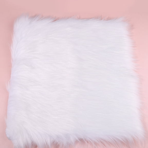 Locker Rug 15.75×15.75in Soft Fluffy Area Carpet Decorations(White)