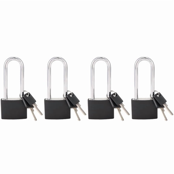 Locker Set Key Padlock, Shackle Outdoor Waterproof Lock Service with Key for Sheds, , Fences, Hasp Storage,4Pcs