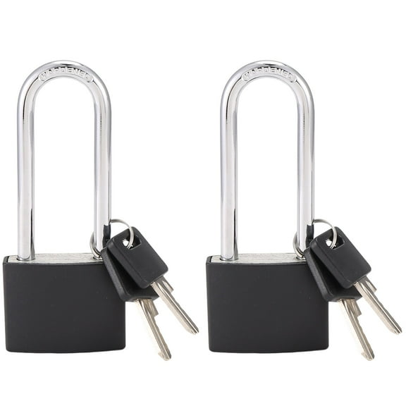 Locker Set Key Padlock, Shackle Outdoor Waterproof Lock Service with Key for Sheds, Gates, Fences, Hasp Storage,2Pcs
