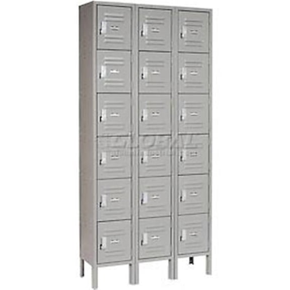 Locker Six Tier - Gray - 12 x 18 x 12 in.