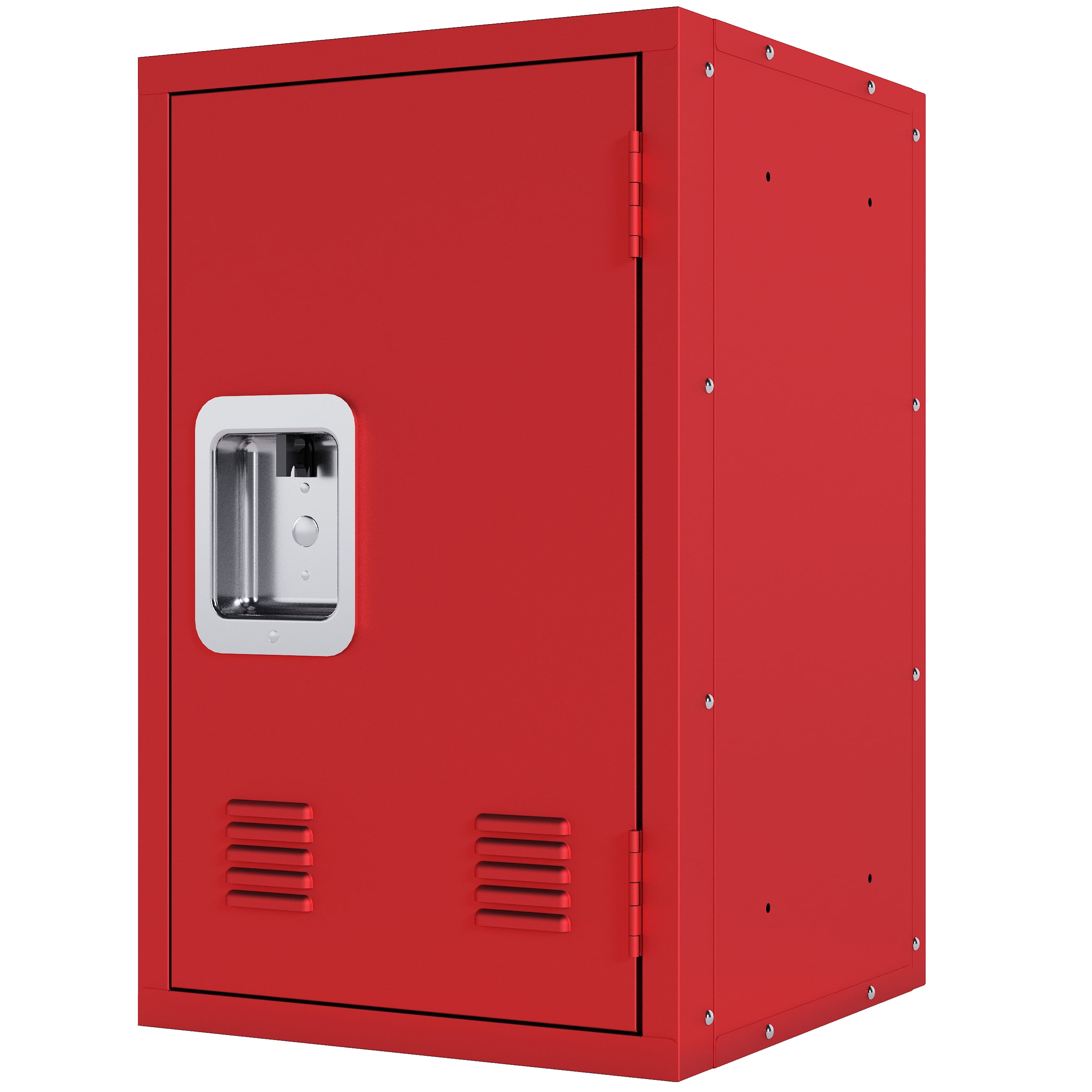 Robust Metal Locker Storage Cabinet 1 Door Small Lockable with Versatile Storage Red Walmart