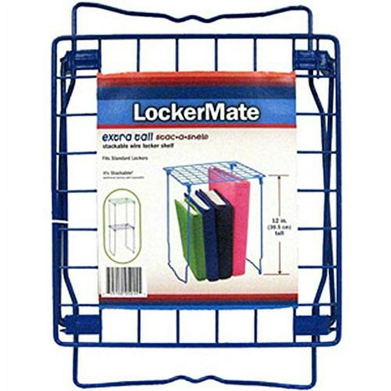 Lockermate Blue Extra Tall Wire Locker Stack-a-Shelf 