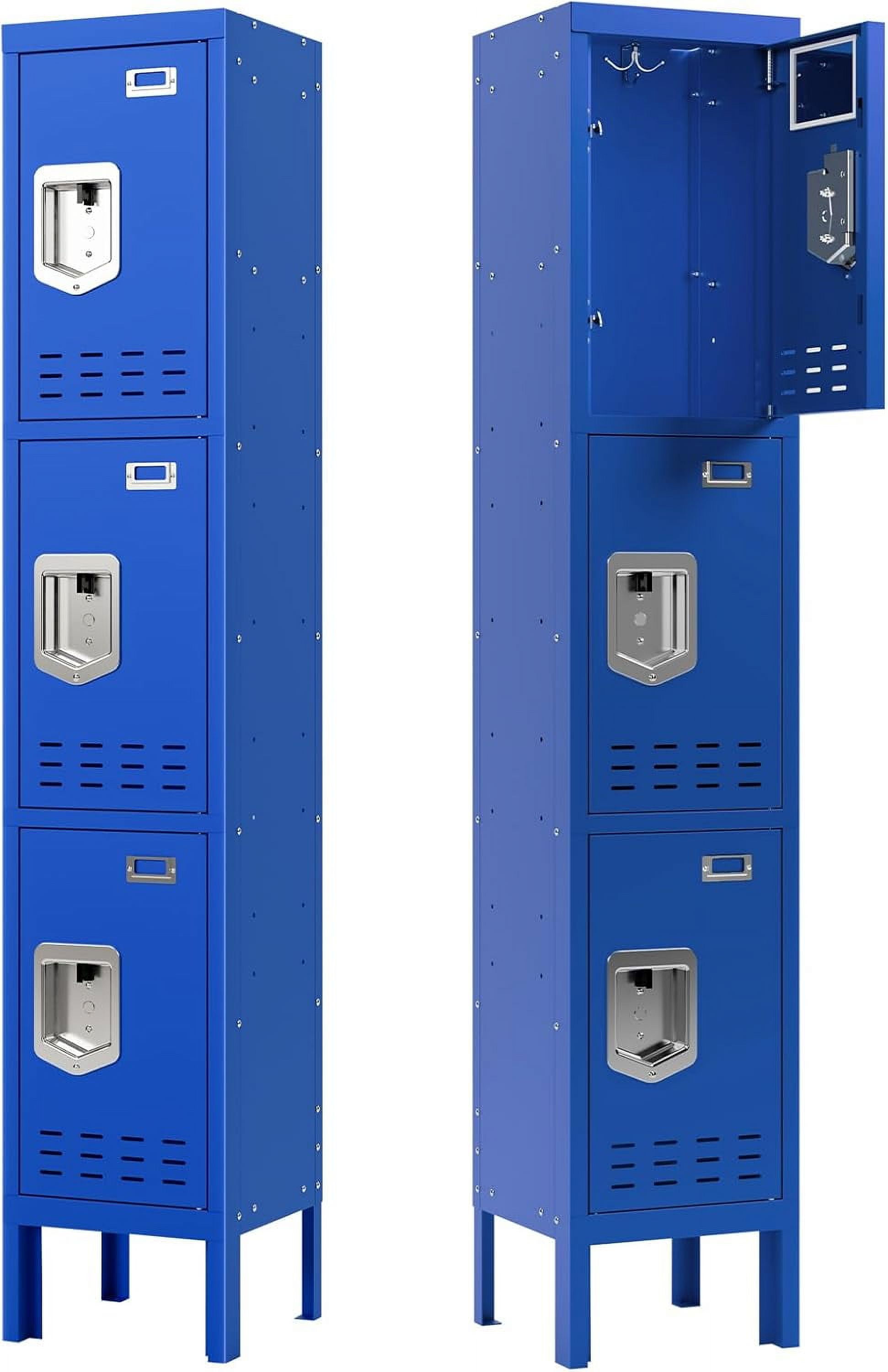 Lockers,Metal Locker, Lockers for Employees,Storage Locker with 3 Doors