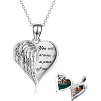 Locket Necklace 925 Sterling Silver Heart Locket Necklace that Holds Pictures for Women Jewelry Gifts