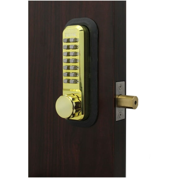 Lockey 2210BB 2000 Series Keyless Entry Single Combination Mechanical Knob Set - Brass