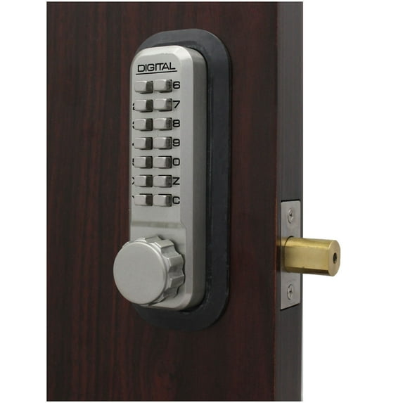 Lockey 2210 2000 Series Keyless Entry Single Combination Mechanical Knob Set - Nickel