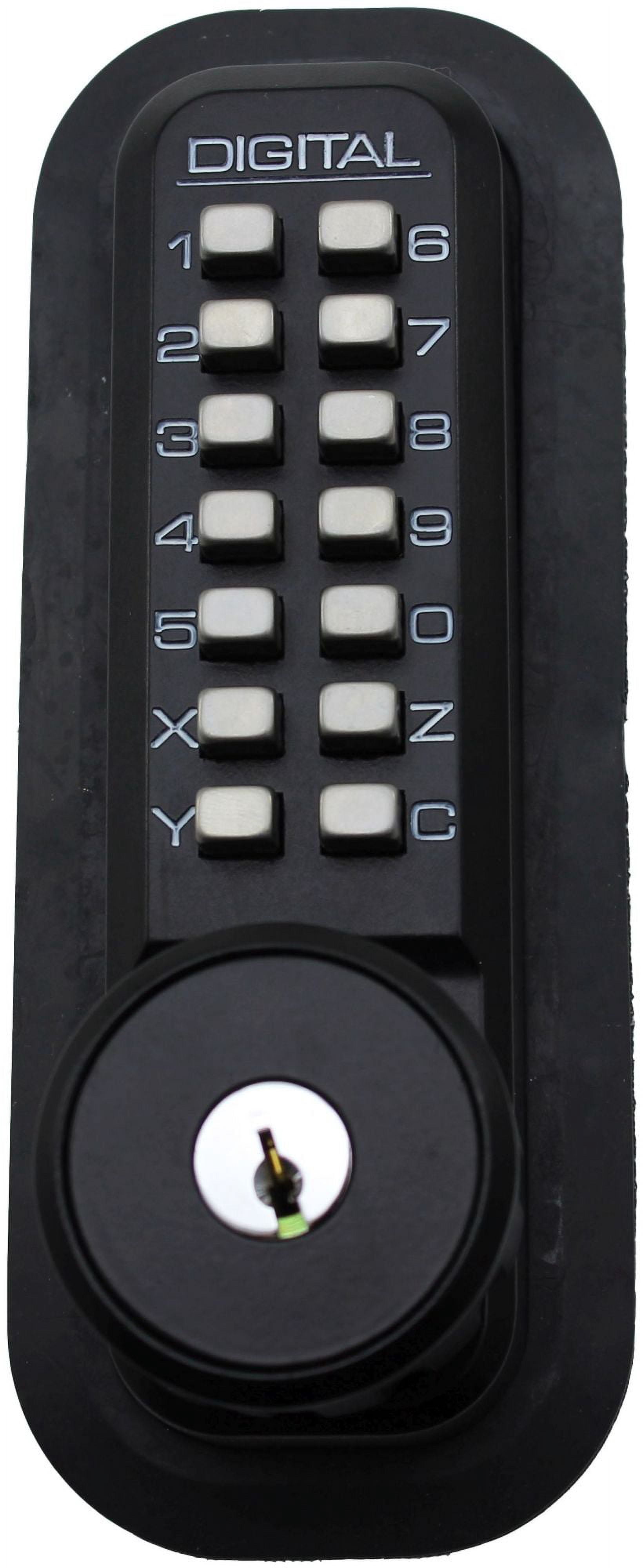Lockkey Lockey 2210-JB-KO Mechanical Keyless Deadbolt With Key Override - Jet ...