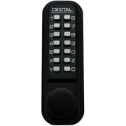 Lockey 2500-JB Mechanical Keyless Hook Bolt Sliding Door Lock - Jet Black