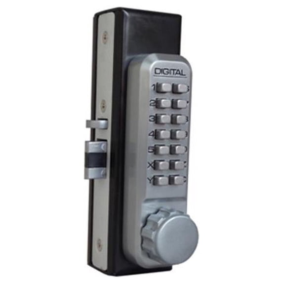 Lockey 2930-SN-DC Mechanical Keyless Narrow Stile Latch With Double Sided Combination - Satin Nickel