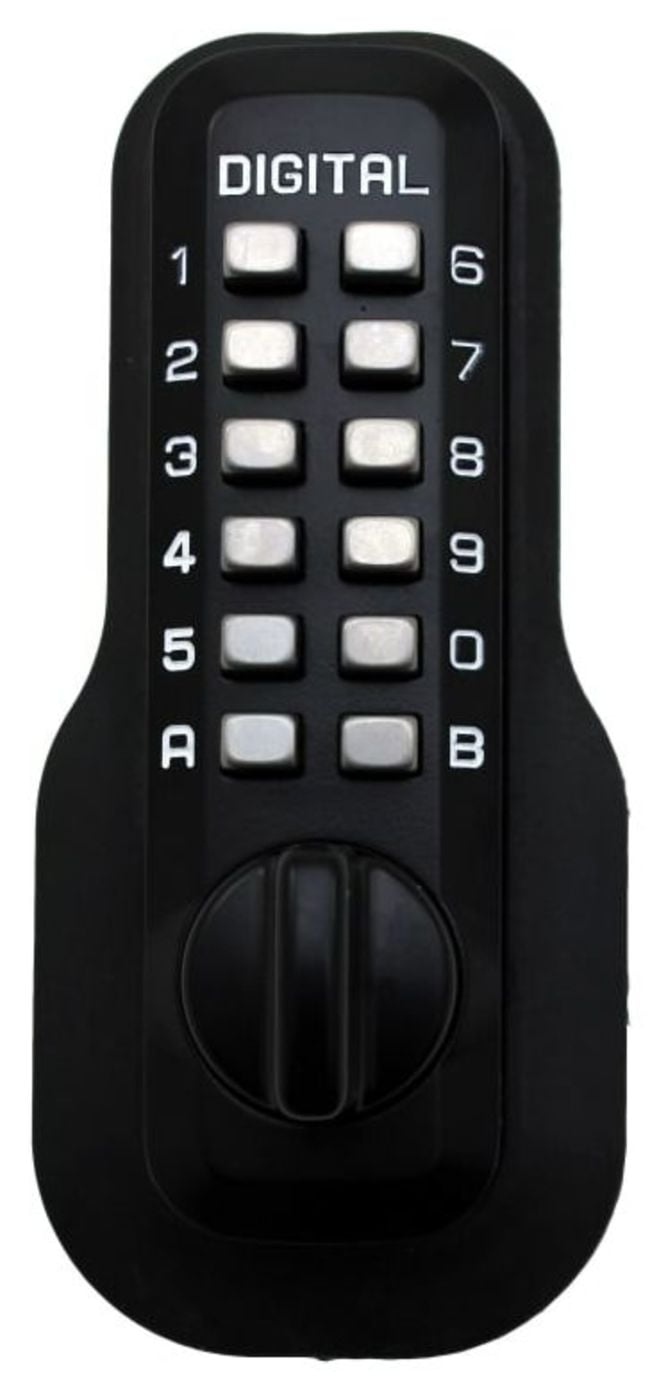 Jet Black Mechanical Keyless Deadbolt for Doors and Gates