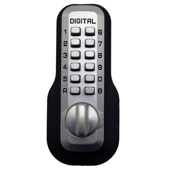 Lockey M-210-SN-EZ Mechanical Keyless Deadbolt Ez Mount Plate Lock - Satin Nickel Brass