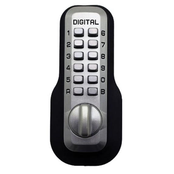Lockey M-220-SN Mechanical Keyless Surface Mount Slide Deadbolt - Satin Nickel