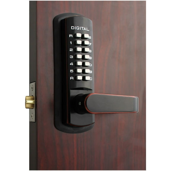 Lockey USA 3835-DC OB Oil Rubbed Bronze Double Combination Mechanical Keyless Lever Lock with Passage Function