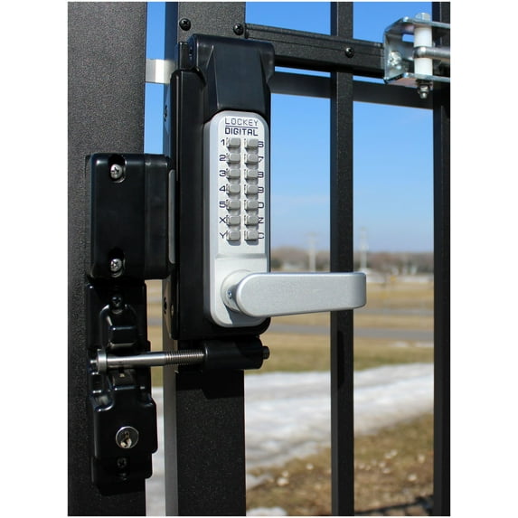 Lockey USA GL2-DC SC-MG Satin Chrome & Marine Grade Double Combinaton Surface Mount Gate Lock