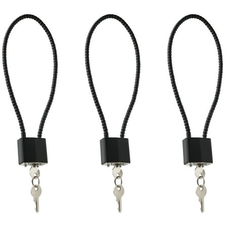 Lockforall Cable Gun Locks with Keys - Keyed Alike 15" Cable Gun Safe Lock for Pistols, Handguns, Rifles, and Shotguns, Home and Storage for Firearm Locking and Safety