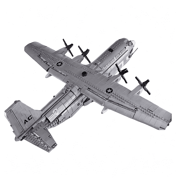 AC-130 Hercules Air Gunship Plane Building Blocks Set | 1,713 Piece Set | GJ-USAC130