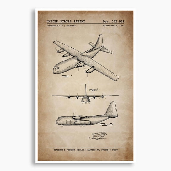 Lockheed C-130 Herculus Patent Poster