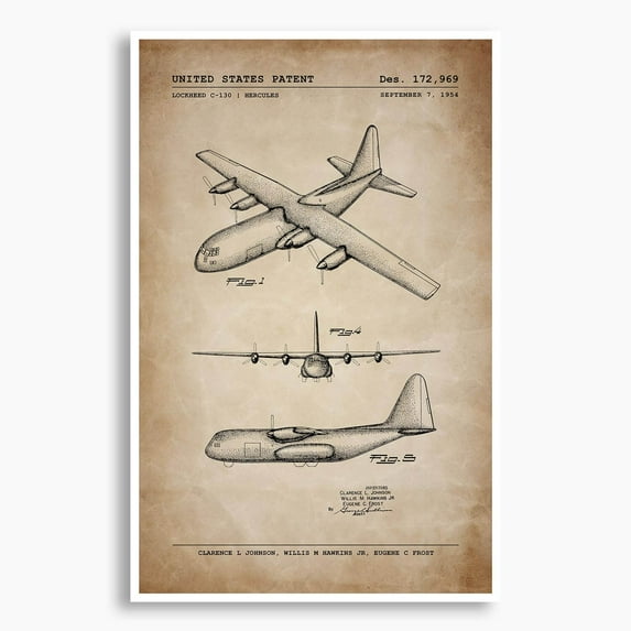Lockheed C-130 Herculus Patent Poster