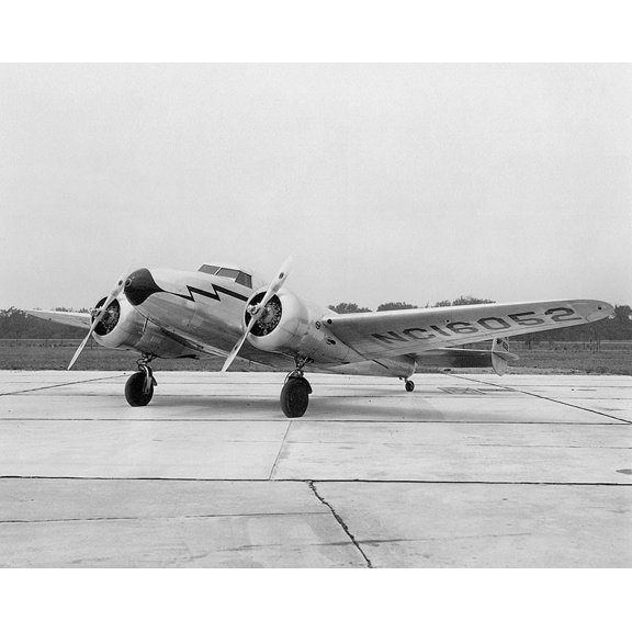 Lockheed Electra Model 12 - 20x30 Inch Laminated Aviation Poster - Stunning Detail and Bold Colors