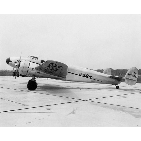 Lockheed Electra Model 12 Aircraft Style -2 - 12x18 Inch Laminated Aviation Poster - Stunning Detail and Bold Colors