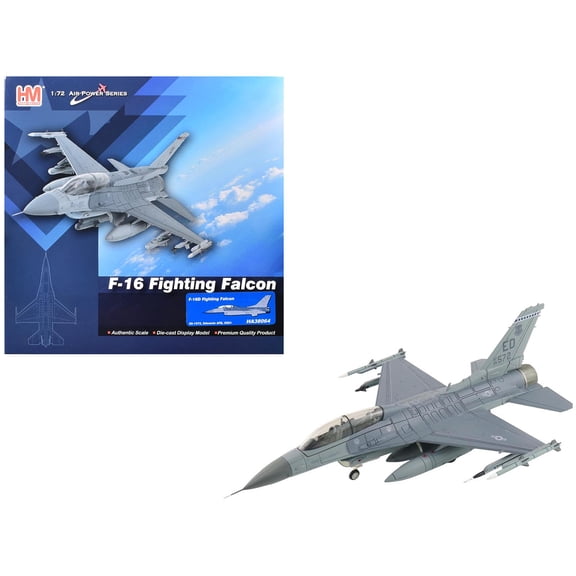 Lockheed F-16D Fighting Falcon Fighter Aircraft "Edwards Air Force Base" (2024) US Air Force 1/72 Diecast Model by Hobby Master
