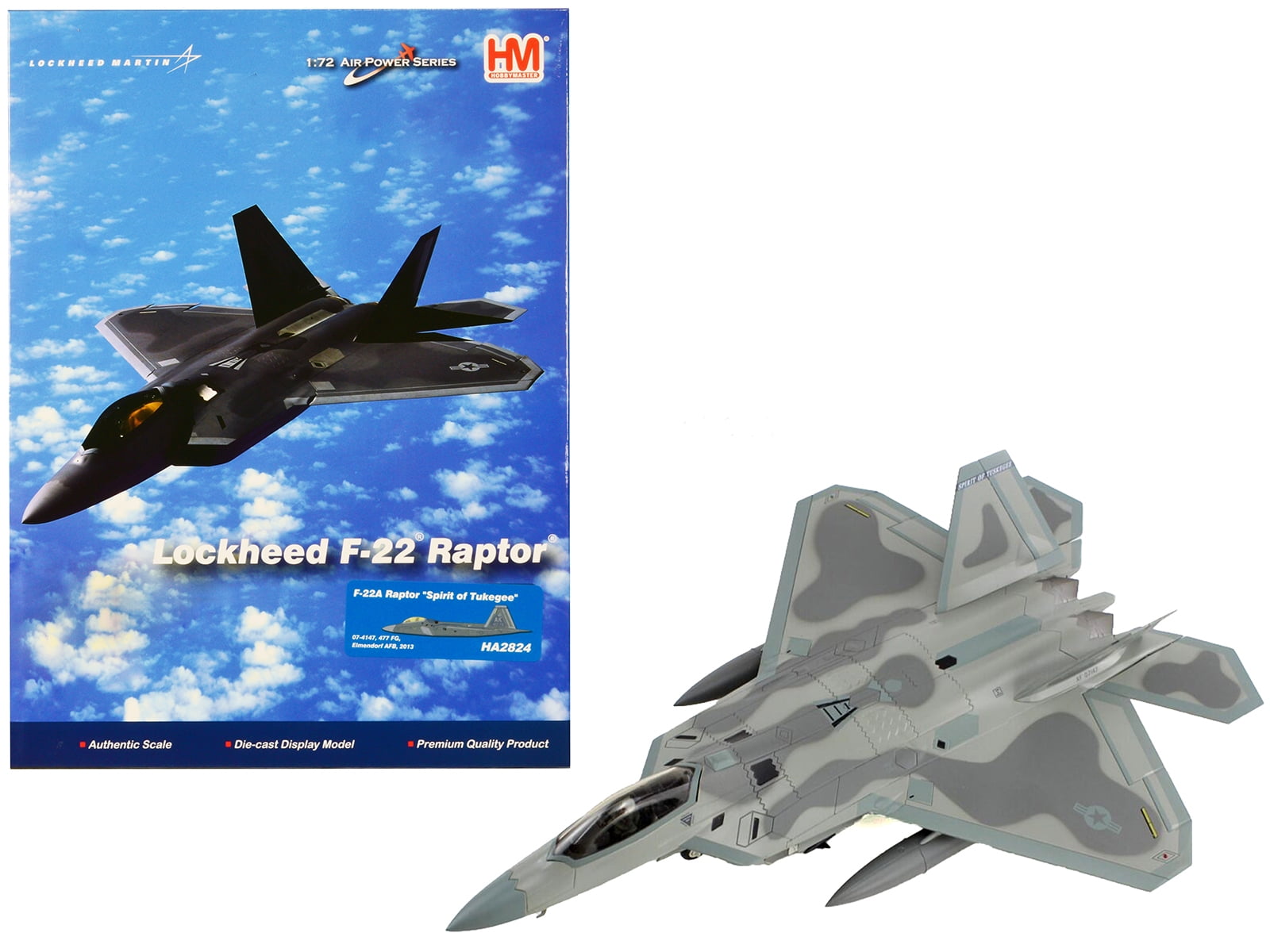 ホビーマスター 1/72 ロッキードF-22 ラプター HA2824 Hobby Master F-22 ラプター アメリカ空軍 スピリット・オブ