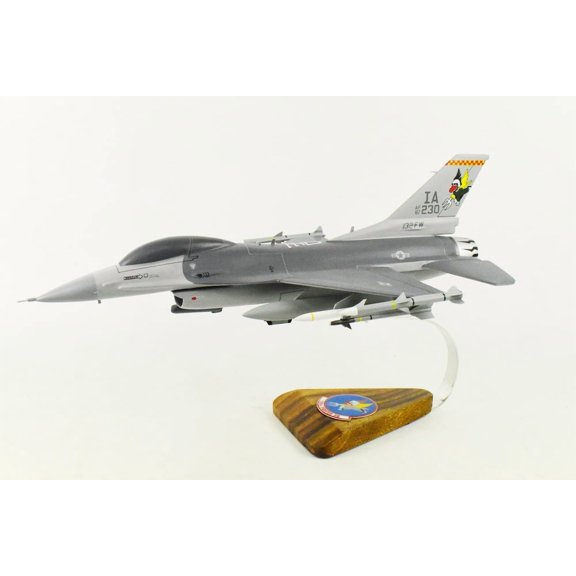 Lockheed Martin® F-16 Fighting Falcon®, 124th Fighter Squadron, 18" Mahogany Scale Model