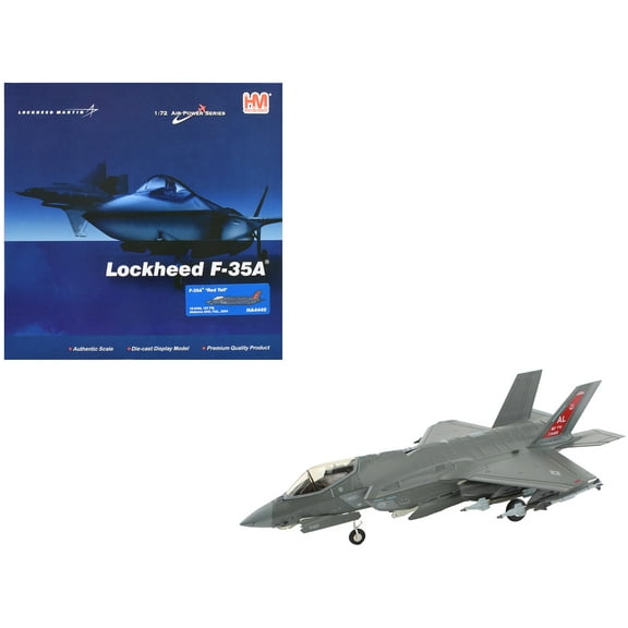 Lockheed Martin F-35A Lightning II Aircraft "Alabama Air National Guard" (2024) US Air Force 1/72 Diecast Model by Hobby Master