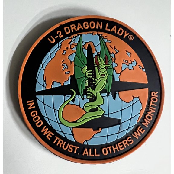 Lockheed Martin® U-2 Dragon Lady® PVC Patch, 3"with Hook and Loop