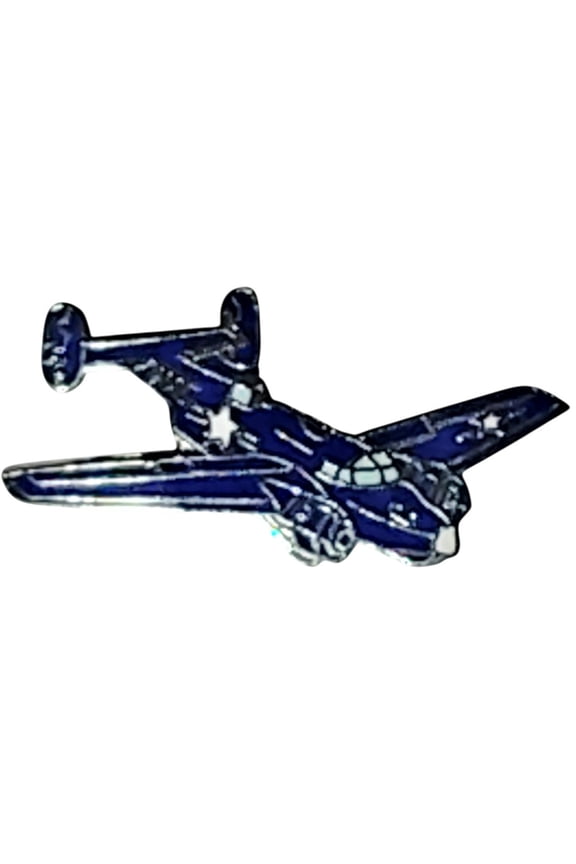 Lockheed P-38 Lightning Aircraft Hat or Lapel Pin WWII Twin-Tail 1-1/4" x 7/8"