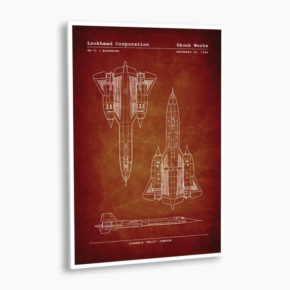 Lockheed SR-71 Blackbird Patent Poster; Unframed by SnooozeWorks