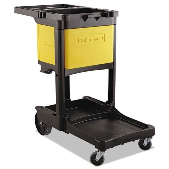 Locking Cabinet, For Rubbermaid Commercial Cleaning Carts, Yellow | Bundle of 2