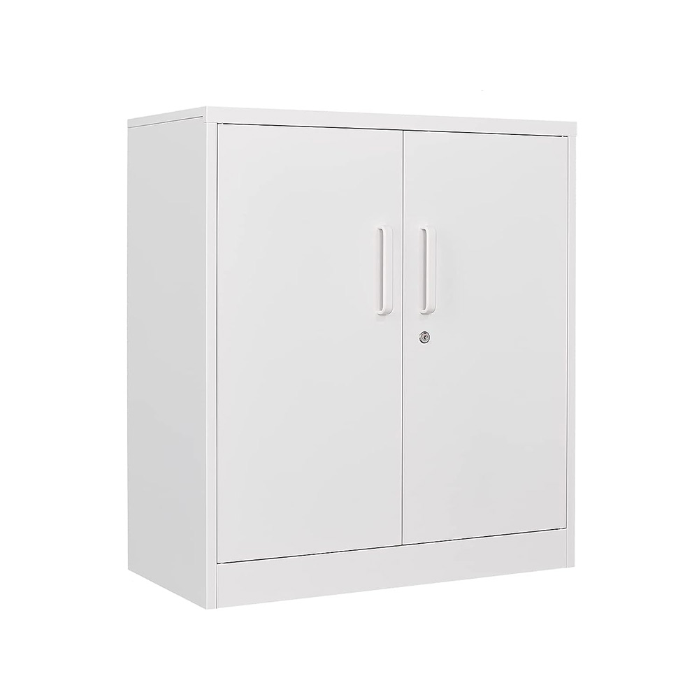 Locking Metal Storage with 2Door and 2 Shelves for