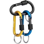 Locking Carabiner, Premium Aluminum Alloy D-Ring Carabiners Key Chain Clip Hook for Camping, Hiking, Traveling, Fishing, Backpack