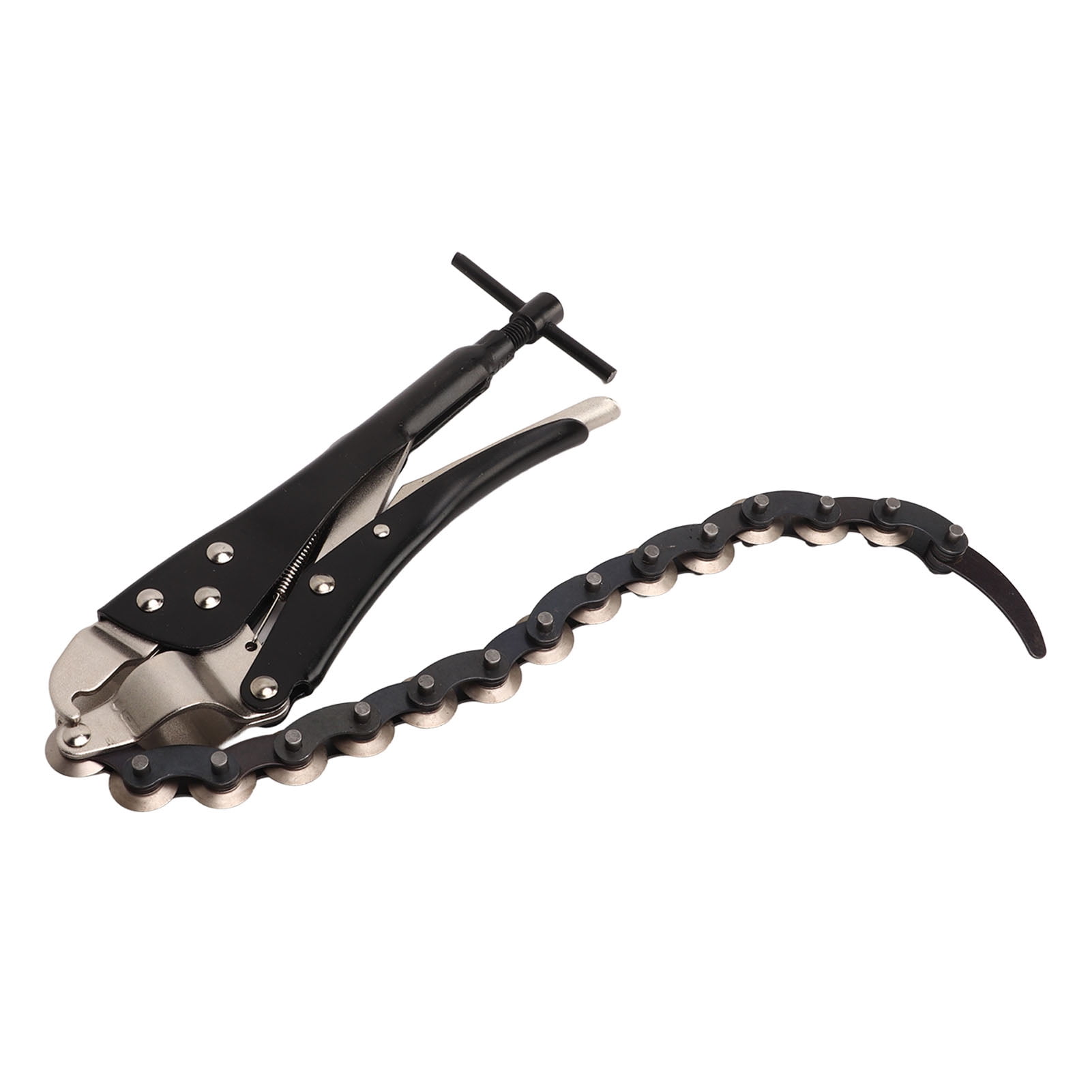 Locking Chain Pliers Clamp with 15 Chains, Aluminum Alloy Vise Wrench