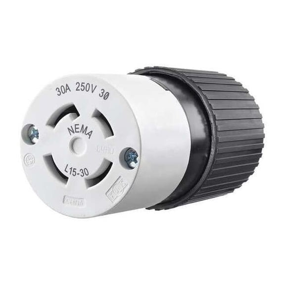 Bryant LckCon,Strt;30 A;Blk; White,Nyl,L15-30R 71530NC