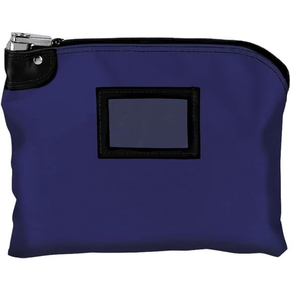 Locking Deposit Bag aEUR" Laminated Nylon, Royal Blue, 15" x 11", 2 Included, HIPAA Compliant, Puncture-Resistant, Double-Stitched for Durability