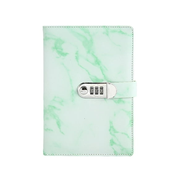 Locking Diary Notebook (Password Journal, Secret Keeper Book), Password Lock Safeguards Private Journals, Faux-Leather Cover Mimics Luxury Brand Aesthetics, By Meiiso