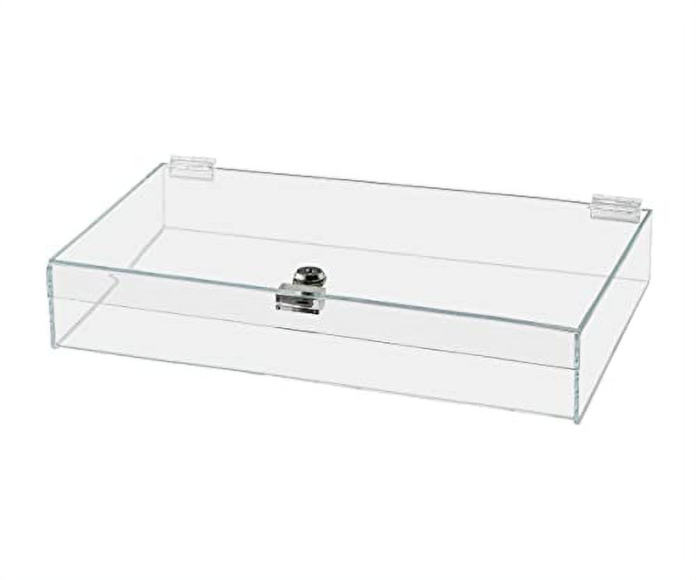 Locking Display Case With Keys 16" X 13" X 3" Clear Rectangular
