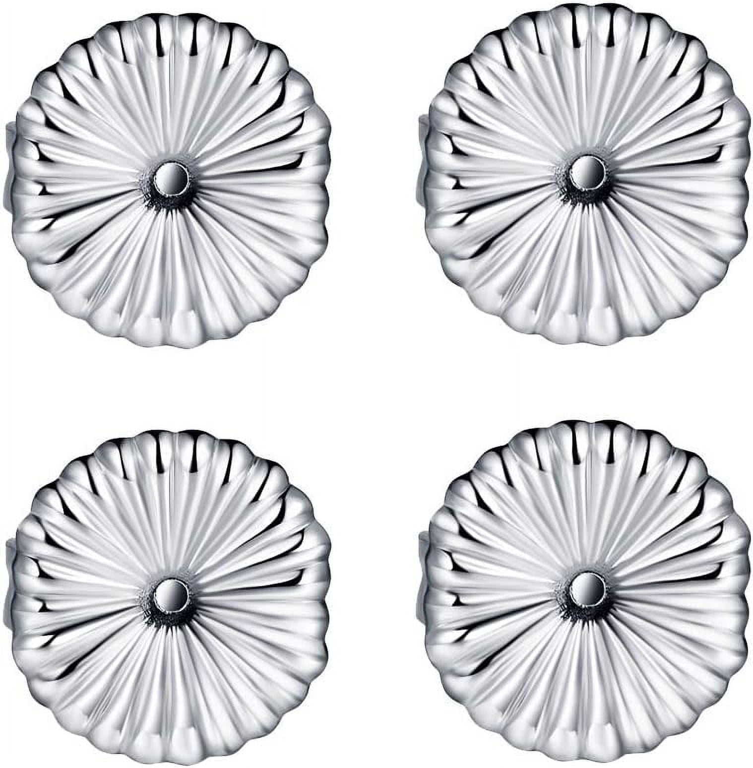 4pcs Earring Lifters Backs, Button Pierced Earring Support For Droopy