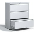 thumbnail image 1 of Locking Filing Cabinet with 3 Drawer Heavy Duty Large Metal Cabinet Home Office Lateral File Cabinets Wide Steel Cabinets for Legal/Letter Size File,Assembly Required, 1 of 12