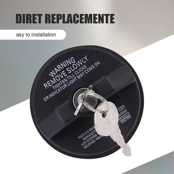 Locking Fuel Tank Cap ABS Plastic Anti-Theft Car Fuel Cap 1 Pack
