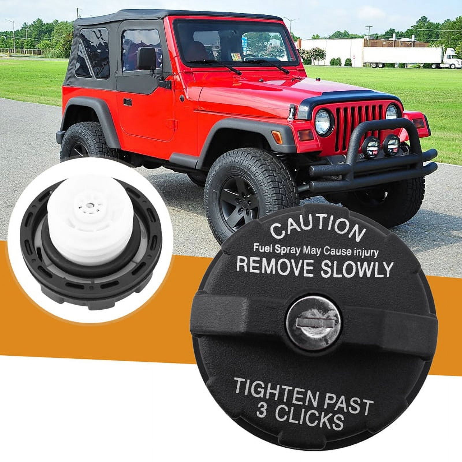 Locking Gas Fuel Cap Fuel Gas Tank Filler Cap for Wrangler TJ 19972000