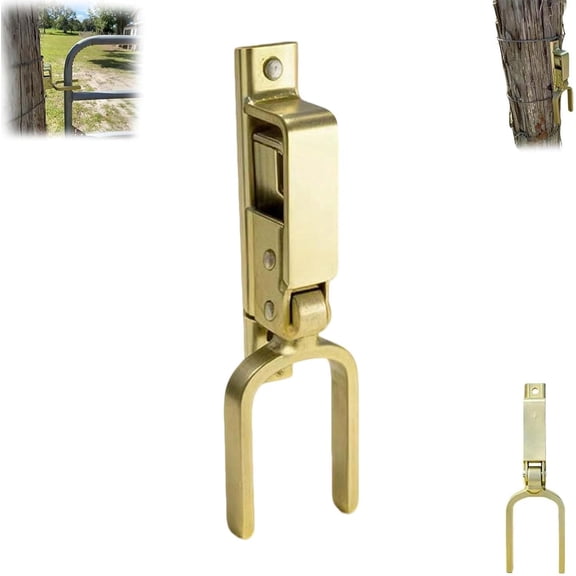 Locking Gate Latch Heavy Duty Stainless Steel Automatic Spring Lock Self Locking Farm Ranch Backyard Gate Latch for Metal Fence Gates Livestock Safety