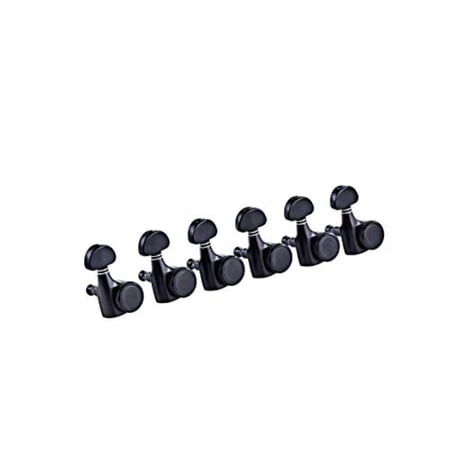 Locking Guitar Tuning Machines 6 in Line-Right-Hand Gloss Black